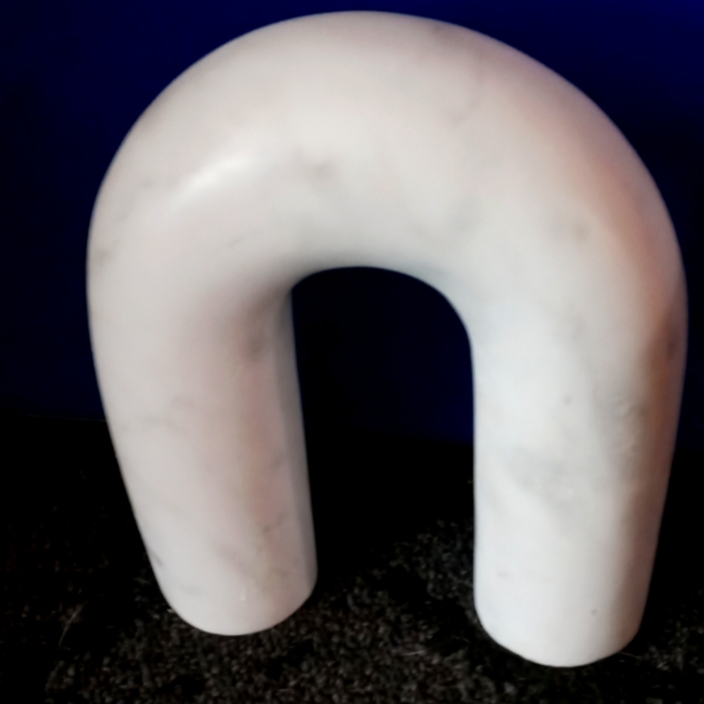 White Marble Arch Sculpture Accent